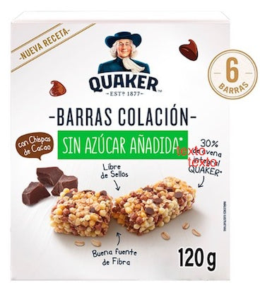 Caja 6 Barra de Cereal Quaker Chispas Chocolate 120g