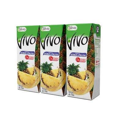 Jugo Nectar Vivo Piña 190ml Pack 3